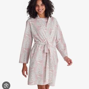 The Company Store Womens Printed Pima Cotton Kimono Robe W/pockets Sz. XXL